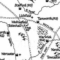 Map showing Wednesfield and Tettenhall